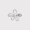 Presilha de Cabelo Flor de Strass Mesmo Estilo Pinça Dopamina de Strass Presilha de Cabelo Flor de Cinco Pétalas Totalmente de Strass