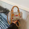 Bolso Pequeño Cuadrado Bordado de Cerezas Nueva Colección Primavera 2026 para Mujer, Bolso de Mano Lujoso Ligero Estilo Coreano, Bolso de Hombro y Cruzado Versátil de Moda