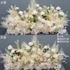 Novo estilo casamento grande estilo arranjo de chão flor simulação flor de seda produto acabado decoração arranjo de flor de eucalipto guia de caminho de palco T arte floral de casamento