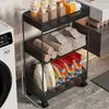 Prateleira de Banheiro Carrinho de Cesto de Roupa Suja de Banheiro Armário Lateral para Máquina de Lavar Roupa Banheiro Prateleira de Armazenamento para Detergente de Roupa