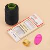 Aguja de Coser a Mano Doméstica Hilo 402 Hilo Fino para Coser a Mano Rollo Pequeño Negro Blanco Set de Costura Hilo de Coser Colorido