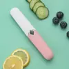 Cuchillo y Pelador de Frutas Dos en Uno, Pelador de Frutas Multifuncional Portátil de Acero Inoxidable con Doble Cabeza, Pelador de Oficina