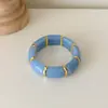 Nuevo brazalete elástico de cordón de resina estilo bohemio transfronterizo, brazalete exquisito retro personalizado europeo y americano, accesorio de mano de moda