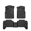 Tapetes de Chão Compatíveis com Toyota Tacoma Cabine Dupla 2005-2015 Tapetes de Chão TPE Conjunto de 3 Peças
