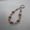 Corrente de Celular de Cristal de Alta Qualidade Lanyard com Contas de Vidro para Celular Pingente Corrente de Pulso Pendurada Estilo Retrô Pingente para Bolsa