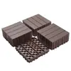 Piso de pátio externo de formação única piso de madeira plástica DIY varanda terraço costura tijolo plástico materiais de construção decorativos
