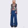 Pantalones Retro de Estilo Nuevo Europeo y Americano con Decoración de Cordones, Pantalones de Mezclilla Rectos Anchos Sueltos y Relajados para Mujer