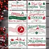 Molde Europeu e Americano de Papai Noel Floco de Neve Vazado para Pintura Infantil Desenho à Mão DIY Copiando Spray Pintura Stencil