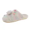 2026 Zapatillas de Algodón Tejido Conejito Miffy Nuevas Versátiles de Suela Gruesa para Otoño e Invierno Lindas Zapatillas Cerradas para Mujer Dibujos Animados para Exteriores de Tacón Bajo