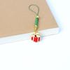 Llavero con colgante de disco U para teléfono móvil con dibujos navideños creativos, colgante de Papá Noel y alce, regalo de Navidad