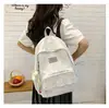 Mochila casual de gran capacidad, linda mochila escolar estilo coreano para la universidad