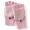 Novas Luvas Clássicas de Cashmere Puro com Aba Duas Vias Tricô Grosso Bloqueio de Temperatura Proteção contra Frio Estilo Simples Macio Versátil Venda por Atacado