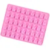 Molde de Silicona Grado Alimenticio 50 Molde de Chocolate DIY Herramientas para Hornear Lindo Dibujo Animado Mini Oso Molde para Fudge