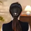 Goma para el pelo de perlas florales estilo coreano para mujer, accesorio para el pelo moderno de alta gama, goma elástica para el pelo de alta elasticidad
