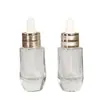 En Stock Frasco de Esencia para Ojos de 20 ml, Frasco con Tapón Interno 20 ml Frasco Gotero para Aceite Esencial, Frasco Dispensador de Vidrio con Fondo Grueso Frasco Pequeño Marrón