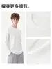 Camiseta básica de hombro normal, manga larga a prueba de tres (agua, aceite, suciedad), color básico, adecuada para ir al trabajo, cuello redondo, manga larga, fitness, deportes, casual, top unisex