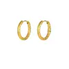 Brincos Redondos Femininos de Aço Titânio com Gipsofila, Moda Transfronteiriça Europeia e Americana, Ouro 18K, Estilo Simples, Brincos de Aço Inoxidável