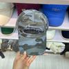 Boné de beisebol retrô Y2K estilo coreano com estampa de leopardo, para mulheres, primavera e verão, nicho, fazer o velho e desgastado, boné bordado com letras, face brilhante