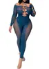 Macacão Jacquard Justo Sexy Vazado Moda Europeia e Americana Popular Malha de Pérolas Tamanho Plus Size 100kg