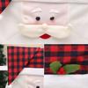 Decoraciones Navideñas Transfronterizas Nueva Cuadrícula Roja Negra Creativa Dibujos Animados Cuadros Cubierta para Silla de Pareja para Ancianos Cubierta para Silla de Mesa