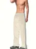 Pantalones deportivos rectos transfronterizos de primavera-verano para hombre europeos y americanos, pantalones casuales de fitness de comercio exterior, pantalones de chándal holgados de rayas para correr para hombre