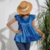 Coletes Femininos Plus Size Europeus e Americanos de Comércio Exterior, Novos Produtos de Primavera e Verão na Amazon, Coletes Camisa Femininos Jacquard de Seda Sintética com Gola Redonda