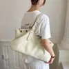 Nova bolsa feminina de camurça vintage da Tote para o outono de 2026, grande capacidade, bolsa de ombro simples