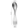 Cuchara de titanio puro de venta caliente transfronteriza, tenedor-cuchara integrado creativo, cuchara para sopa, cuchara para comer para acampar al aire libre, cuchara para sopa, cucharadita, tenedor para frutas