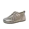 Tênis de Treino Estilo Ballet para Mulheres, Novo Modelo 2026, Tênis Casuais Respiráveis de Malha para o Verão, Sapatos Brancos Slip-On com Solado Macio