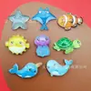 Dibujos Animados Transparente Delfín, Tortuga, Estrella de Mar, Pulpo Resina Accesorios DIY Pasador Funda de Teléfono Accesorios de Decoración Pegatinas