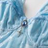 Explosiones Europeas y Americanas Camisola Sexy de Encaje con Lazo Decoración Romántica de Diamantes Ropa Interior y Exterior Sujetador de Ballenas