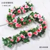 Cipó de Rosas Artificiais Transfronteiriço Flores de Seda Flores Artificiais Flores Falsas de Plástico Cipó de Flor de Rosa com 10 Cabeças