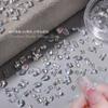 50 Joias de Zircônia Permeáveis ao Gelo para Nail Art Broca Super Brilho Ponto Fino Micro Zircônio Decoração de Unha Colante Olho de Cavalo Misturado Zircônio Nu