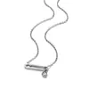 Collar de Acero de Titanio con Diamantes Incrustados Cadena para Clavícula con Colgante Geométrico Simple de Clip para Papel Accesorios de Nicho para Mujeres Productos Transfronterizos