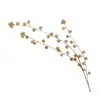Folhagem Artificial Verde de Dois Tons com 3 Pontas e Técnica de Pintura Spray de Alta Qualidade para Centros de Mesa de Casamento e Arranjos Florais