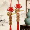 Colgante de Latón con Monedas de los Cinco Emperadores para Puerta con Diseño de Bagua y Calabaza, Se Usa para Colgar en el Umbral, Mirando Hacia la Puerta Principal, Decoración de Nudo Chino