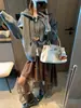 Moqie Diseño de Doble Cremallera Sentido Coreano Perezoso de Gama Alta Jacquard Cordón con Capucha Cardigan de Punto MQ1966