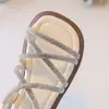Sandalias para Niñas, Elegantes Zapatos de Princesa con Pedrería para Niñas, Nuevo Modelo de Verano 2026 para Bebés, Sandalias de Playa Infantiles de Suela Suave