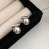 Aretes de Perla Rosa Sakura al Vapor Shijia con Cierre de Plata Esterlina 925 para Mujer Clips para Orejas Diseño de Nicho Aretes de Alta Gama