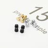 Aretes de Acero de Titanio con Mancuerna de Patrón Elegante y a la Moda de Estilo Coreano para Hombre Nicho Simple Amazon Wish Set de Aretes Transfronterizos