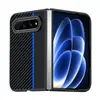 Adequado para capa de celular Xiaomi 18 Fold, fibra de carbono Kevlar e couro de cordeiro, cobertura total, à prova de quedas e capa protetora para tela dobrável