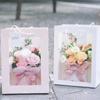 Bolsa de mão com janela transparente para flores, embalagem de presente com janela para buquê, bolsa de mão para presente de Dia das Mães, joias