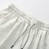 Modelo 7192 [Fornecimento Direto da Fábrica] Verão Seersucker Unissex Corte Solto Shorts Versátil Tamanho Grande M-8XL