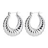 Pendientes de acero de titanio con rosca, estilo retro, con personalidad, explosiones europeas y americanas, pendientes huecos, pendientes femeninos, fabricantes al por mayor transfronterizos