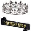 Corona de hombre europea y americana redonda grande de metal rey corona de fiesta de cumpleaños varios espectáculos de escenario accesorios para el cabello de hombres y mujeres