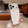 Diseño Simple y Transparente Adecuado para Funda de Teléfono iPhone 17 con Carga Magnética, Agujero Grande para Apple 16, Anti-Caída para 15 Pro Max