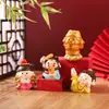 Guochao Caja Misteriosa de Hada Sin Preocupaciones Figura Decorativa Estilo Antiguo Sanador Juguete de Moda Celebridad de Internet Regalo Cultural Hecho a Mano Recuerdo