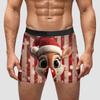 AliExpress Amazon Transfronterizo Regalo de Navidad Año Nuevo Ropa Interior para Hombre Seda de Leche Cintura Media Alta Elasticidad Alta Transpirables Pantalones Cortos
