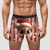 Aliexpress Amazon Regalo Navideño Transfronterizo Año Nuevo Ropa Interior para Hombre Pantalones Cortos de Seda de Leche de Cintura Media Alta Elásticos Transpirables