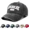 Gorra de béisbol para hombre de estilo americano, nueva, lavada, con protección solar, gorra casual versátil con estampado de letras vintage para mujer, primavera